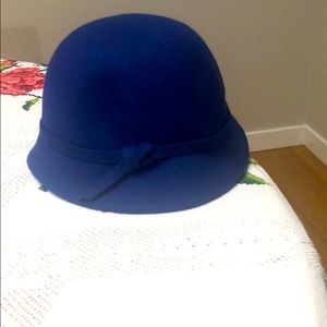 Blue Wool Winter Bucket Hat